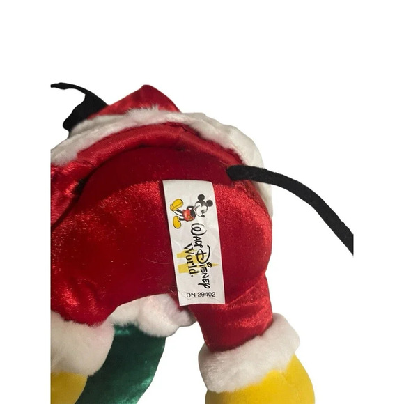 Disneyland Vintage Walt Disney World Mickey & Pluto Happy Holidays Plush RARE - Picture 11 of 16